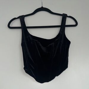 Elegant Black Velvet Women's corset